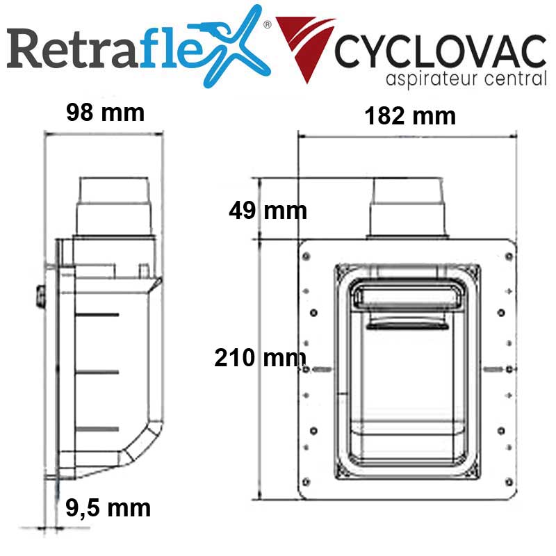 Plaque de montage pour système Retraflex – modèle ancienne génération_1
