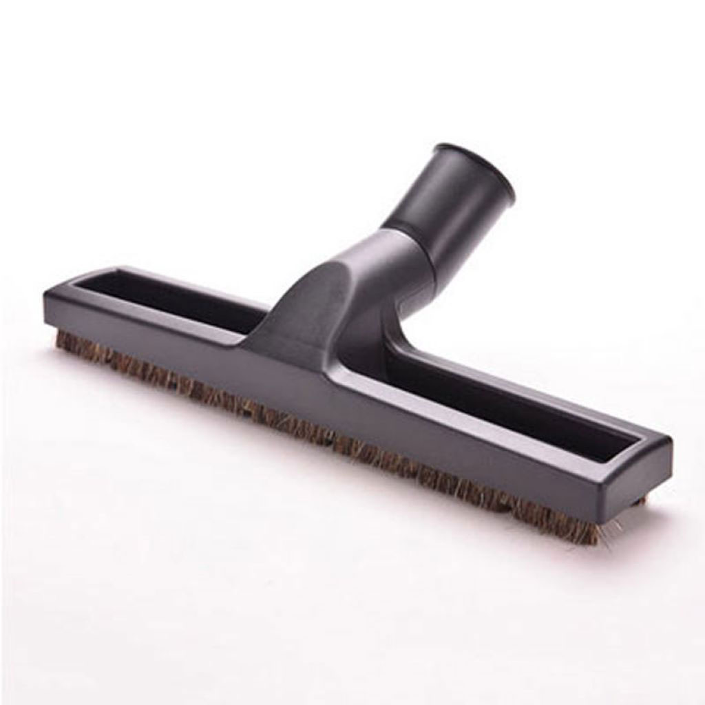 Brosse parquet et sols durs en crin naturel à roulettes 300 mm
