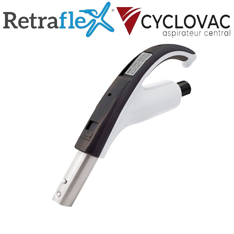 Poignée standard sans bouton marche/arrêt RETRAFLEX et HIDE-A-HOSE, Cyclovac HSPOIG65A
