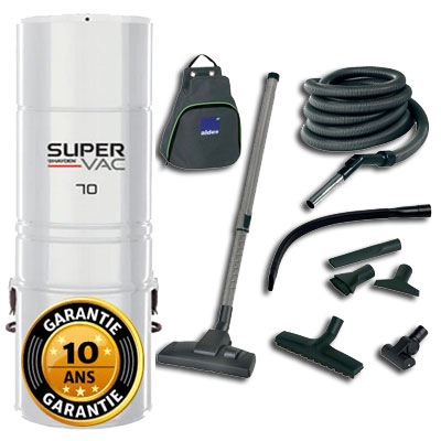 Aspirateur centralisé type Aldes HAYDEN SuperVac 70 avec kit de nettoyage, Garantie 10 ans_1