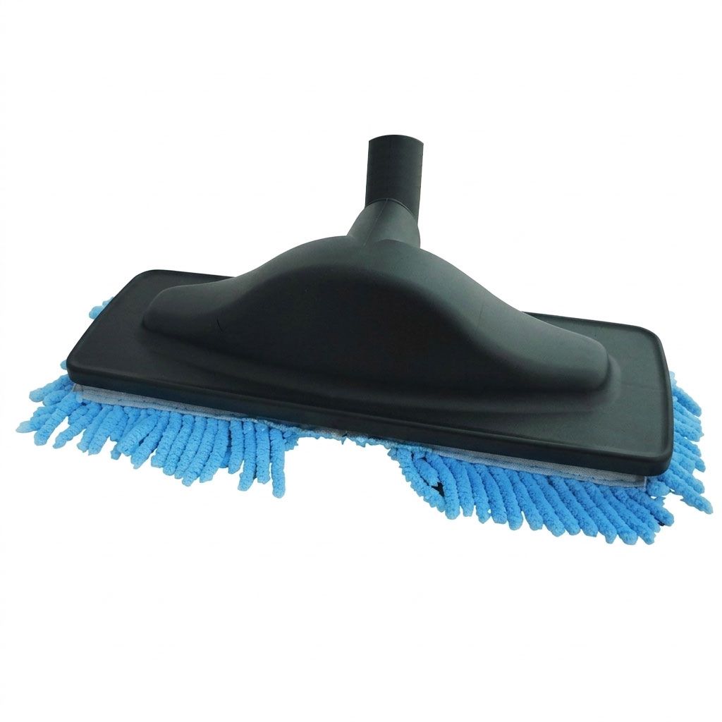 Brosse rasta mop microfibre - spéciale parquet - bleu
