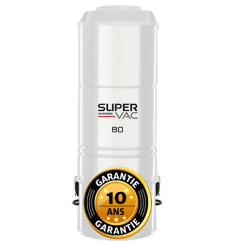 Aspirateur central hybride HAYDEN SuperVac 80 GARANTIE 10 ANS (jusqu’à 500 m²)