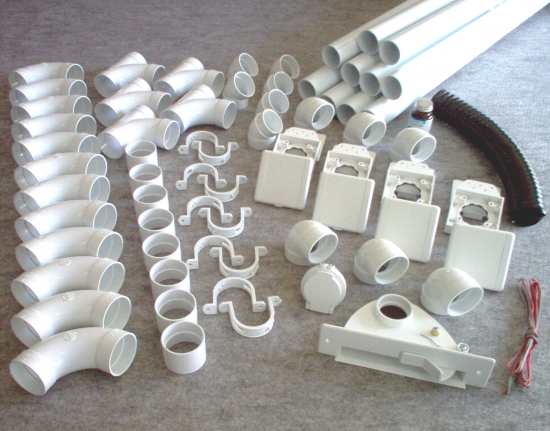 kit 4 prises + 1 kit prise garage + 1 kit ramasse miettes - blanc
