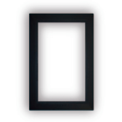 Encadrement pour Prise murale porte ronde rectangulaire - noir