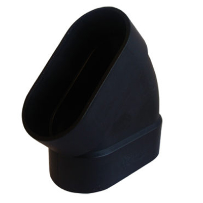 Coude latéral 45° d'aspiration centralisée ovale série SlimLine Vac pour cloison 70 mm - raccordement au choix - F-F