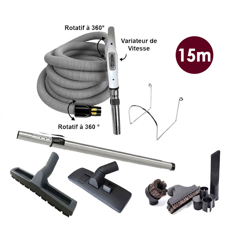 Set 8 accessoires + 1 flexible à variateur de vitesse - longueur 15m