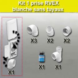Kit 1 prise RVEX blanche sans tuyau