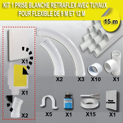 Aspirateur central SACH VAC Dynamic 1.6 kW garantie 4 ans + flexible rétractable 9 m + poignée marche/arrêt + 7 accessoires + kit 1 prise RETRAFLEX + kit prise balai (rayon d'action 90 m2)_3