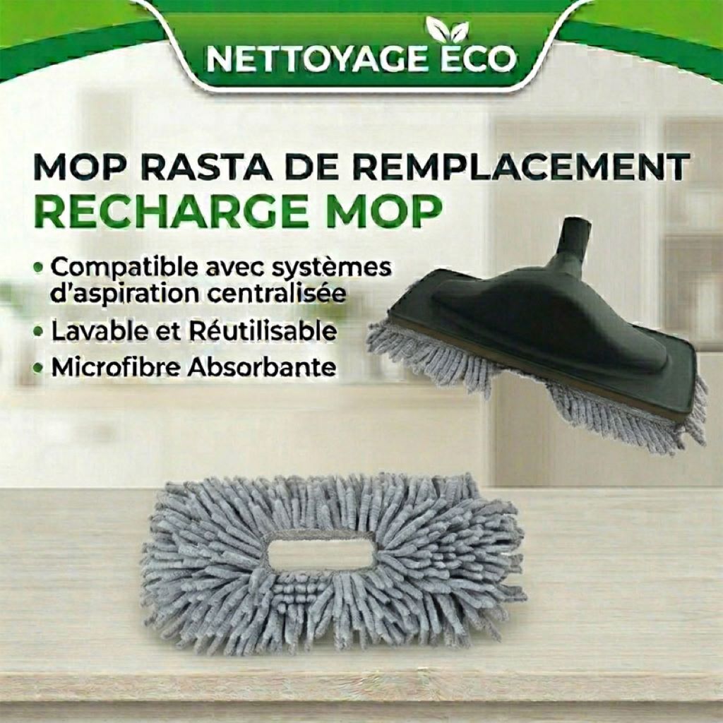 Mop rasta de remplacement - gris