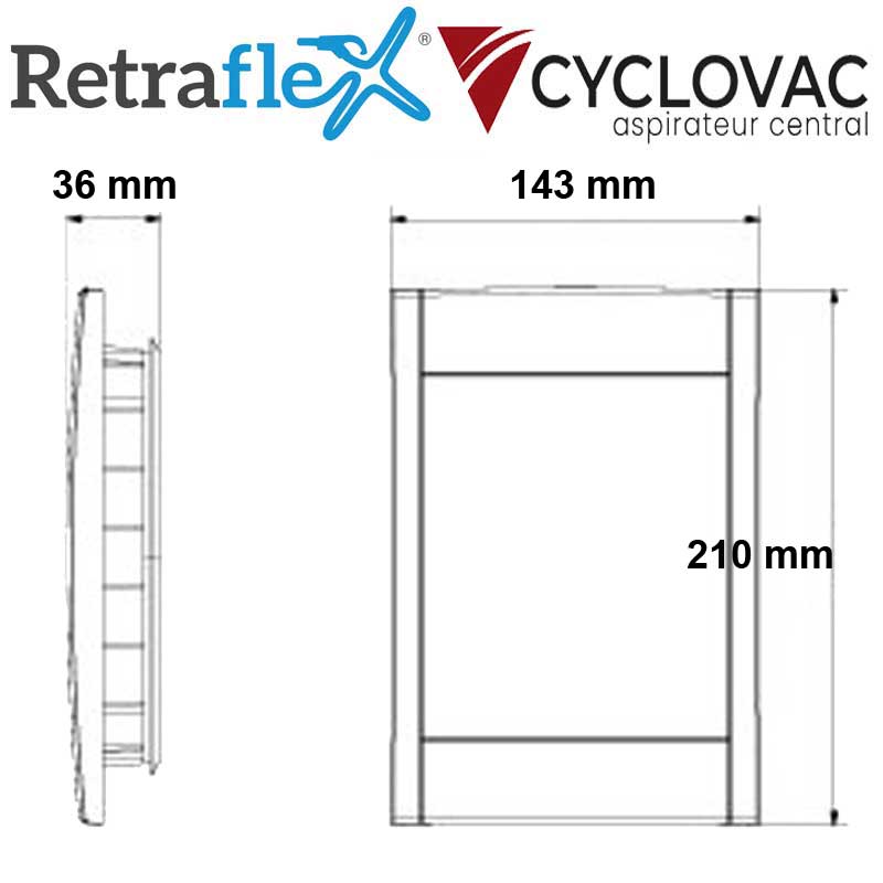 Prise murale blanche pour système Retraflex – modèle ancienne génération_2