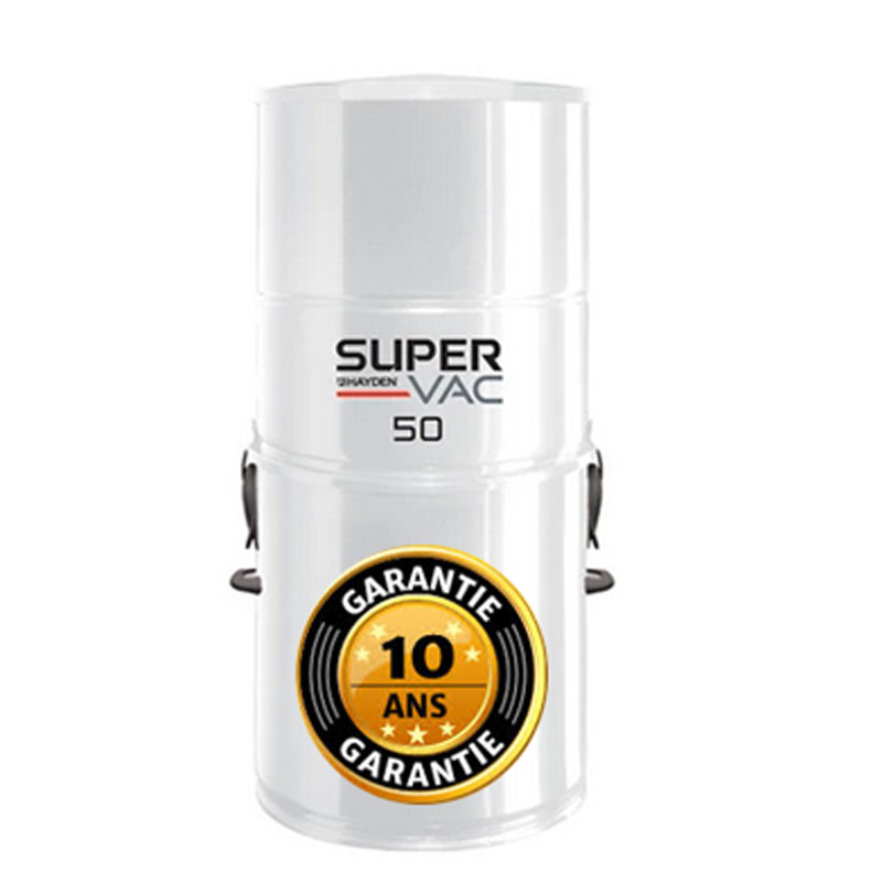 Aspirateur central à sac HAYDEN SuperVac 50 GARANTIE 10 ANS (jusqu’à 250 m²)