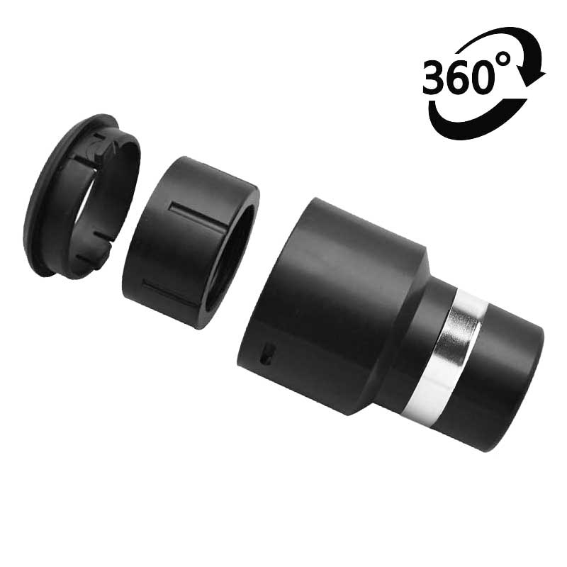 Embout boyau noir pivotant à 360°