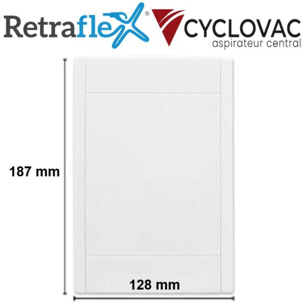 Prise murale blanche Rétraflex nouvelle génération, 20% plus petit que le premier modèle!_2