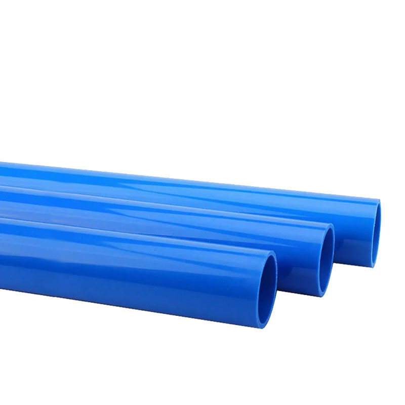 3 tubes PVC spécial aspiration centralisée de longueur 1 m, Ø 50 mm - Bleu