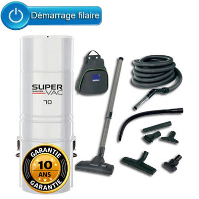 Aspirateur centralisé type Aldes HAYDEN SuperVac 70 avec kit de nettoyage, Garantie 10 ans