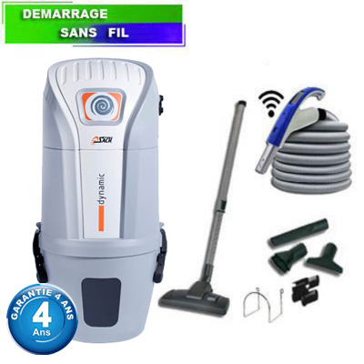 Centrale d'aspiration SACH VAC Dynamic 2.4 kW - Garantie 4 ans - Surface jusqu’à 500 m² - Set de nettoyage, UD6003-SC/E