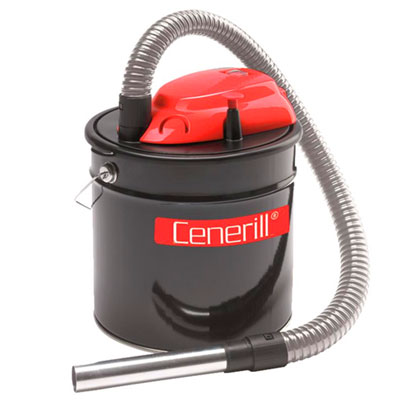 Aspirateur à cendres Cenerill 18 L 1000 W pour aspirer les cendres froides des cheminées, des poêles à bois ou à granulés, RIBIMEX PRCEN001