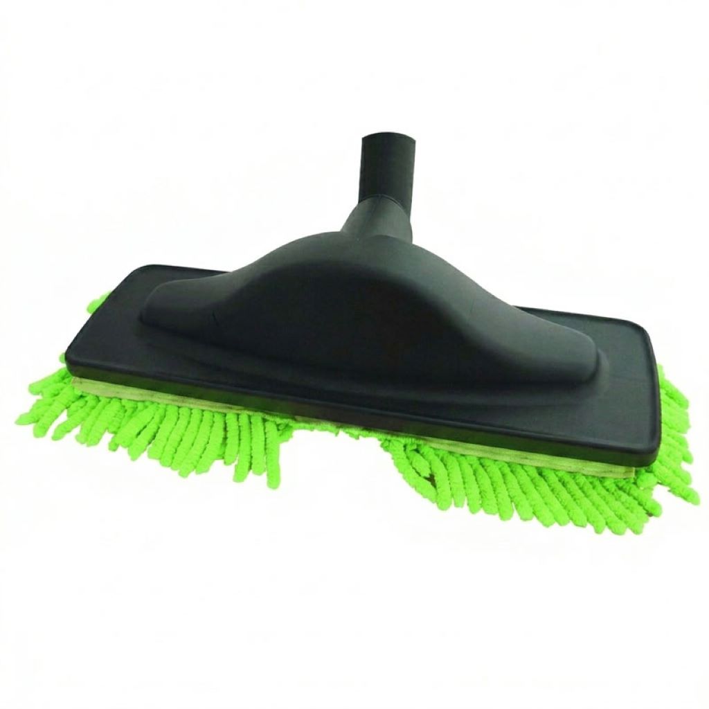 Brosse rasta mop microfibre - spéciale parquet - vert