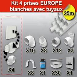 Aspiration centralisée SACH VAC Dynamic 2.4 kW garantie 4 ans (jusqu'à 500 M²) + Set inter 9 M + 8 accessoires + kit 4 prises + kit prise balai + kit prise garage_7