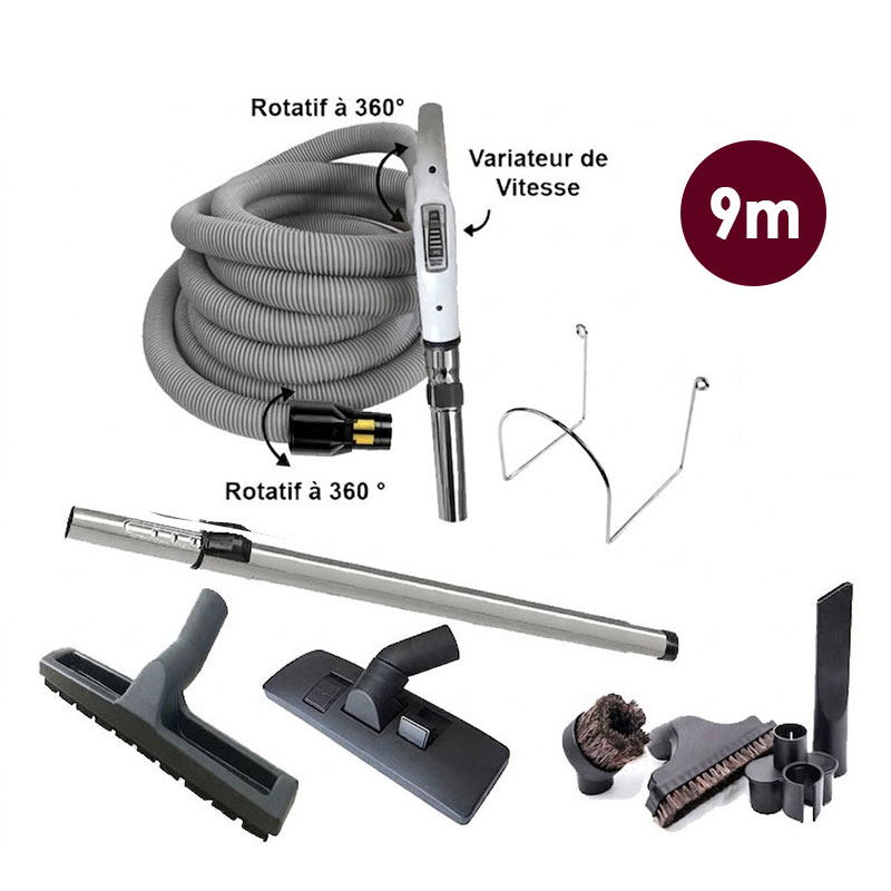 Set 8 accessoires + 1 flexible à variateur de vitesse - longueur 9m