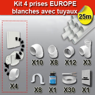 Aspiration centralisée Tecno Prime 350 (jusqu’à 350 m²), Garantie 2 ans + Set inter 9 M + 8 accessoires + kit 4 prises + kit prise balai + kit prise garage_9