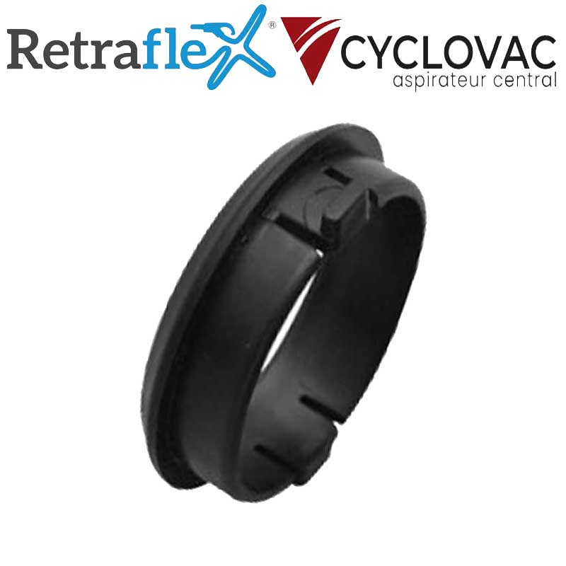 Anneau barrure noir pour embout de flexible standard RETRAFLEX, Cyclovac IT202133