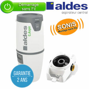 Aspiration centralisée ALDES Pack C.AXPIR COMFORT Garantie 2 ANS (jusqu’à 300 m²) + Berceau mural offert, Aldes 11071423
