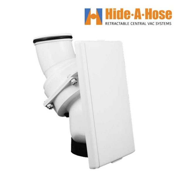 Prise murale blanche Hide-A-Hose nouvelle génération, 20% plus petit que le premier modèle_1