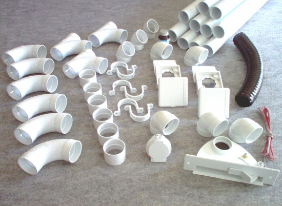 kit 2 prises + 1 kit prise garage + 1 kit ramasse miettes - blanc