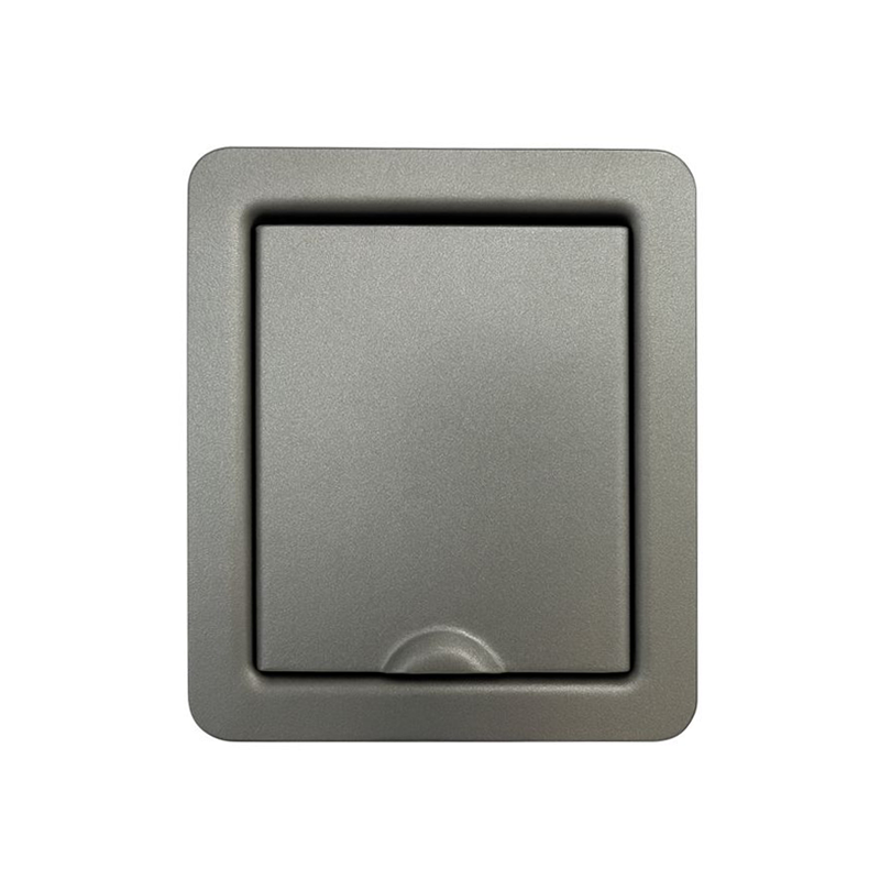 Prise en acier inoxydable plate - gris_1