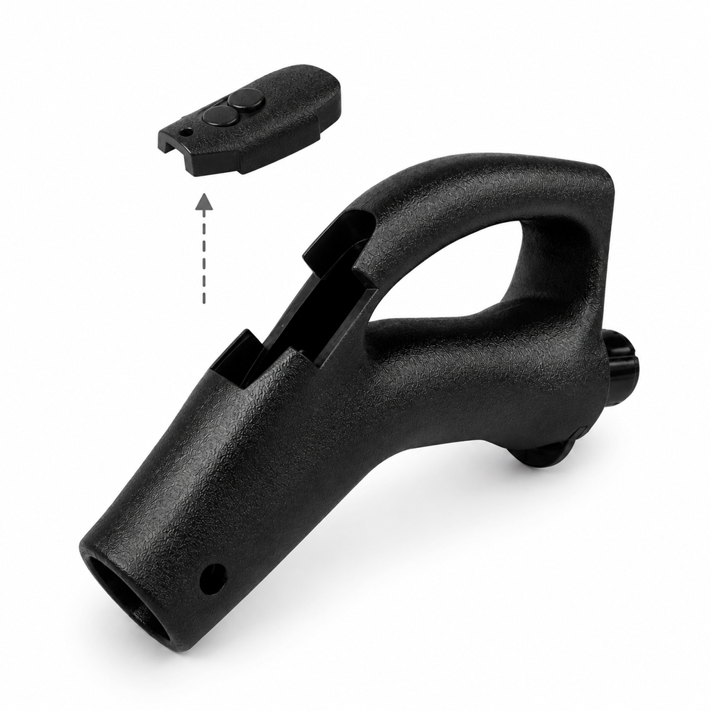 Poignée noire avec boîtier d'intégration marche/arrêt à télécommande intégrée RETRAFLEX et HIDE-A-HOSE (Émetteur-récepteur)_3