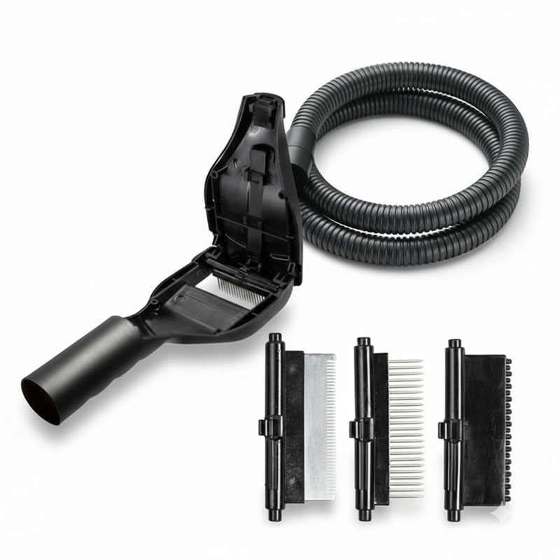 Kit brosse de toilettage pour animaux avec tuyau universel