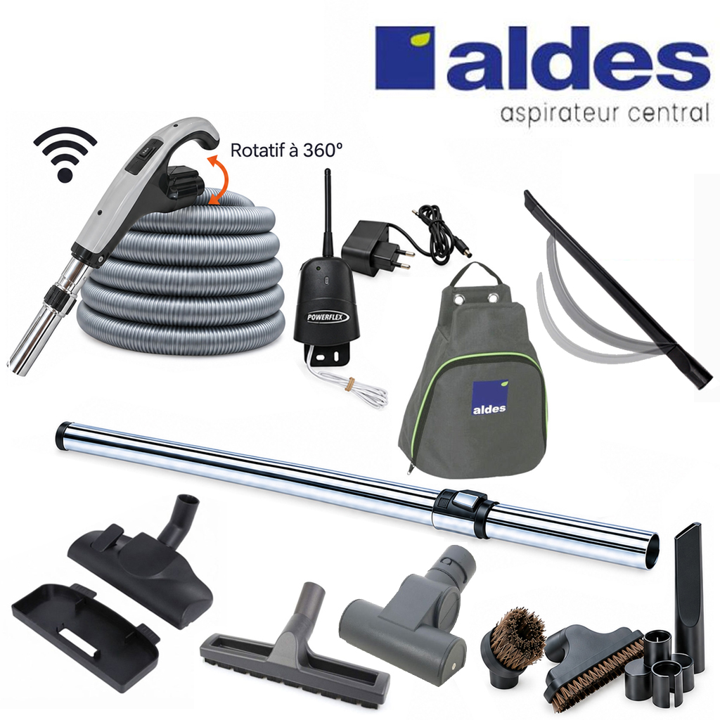 Aspirateur centralisé type Aldes HAYDEN SuperVac 50 Garantie 10 ans (jusqu’à 250 m²) + set de nettoyage_2