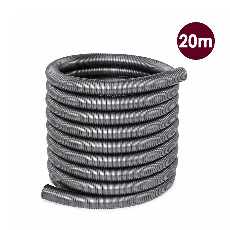 Flexible pour aspirateur centralisé nu - gris - longueur 20m