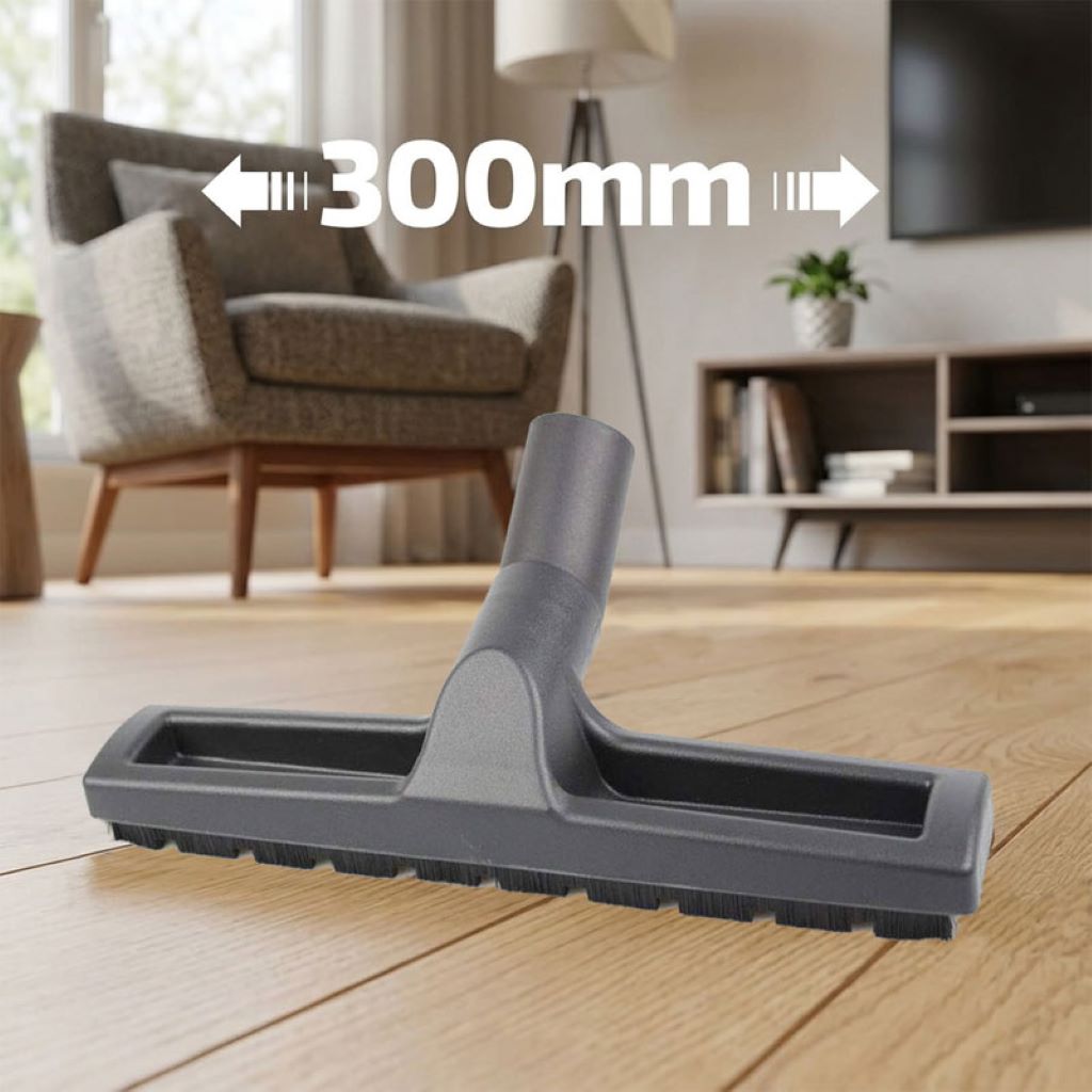 Brosse parquet et sols durs en nylon à roulettes 300 mm_2