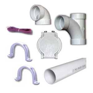 Aspirateur central type ALDES, OTTO BULL ONDA 300 INOX (jusqu’à 300 m²) + set accessoires - Garantie 2 ans,  SISTEM AIR VAC63A_5