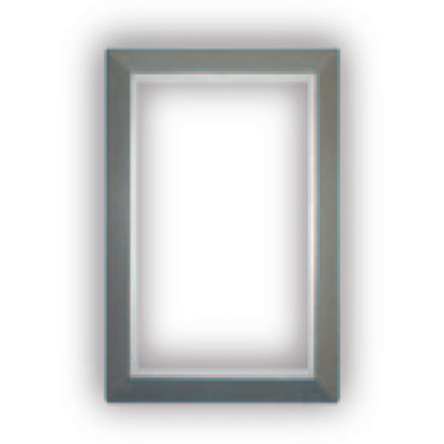 Encadrement pour Prise murale porte ronde rectangulaire - silver