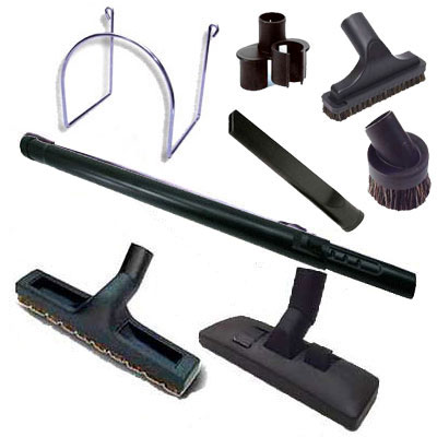 Kit 8 accessoires avec tube télescopique Aluminium noir
