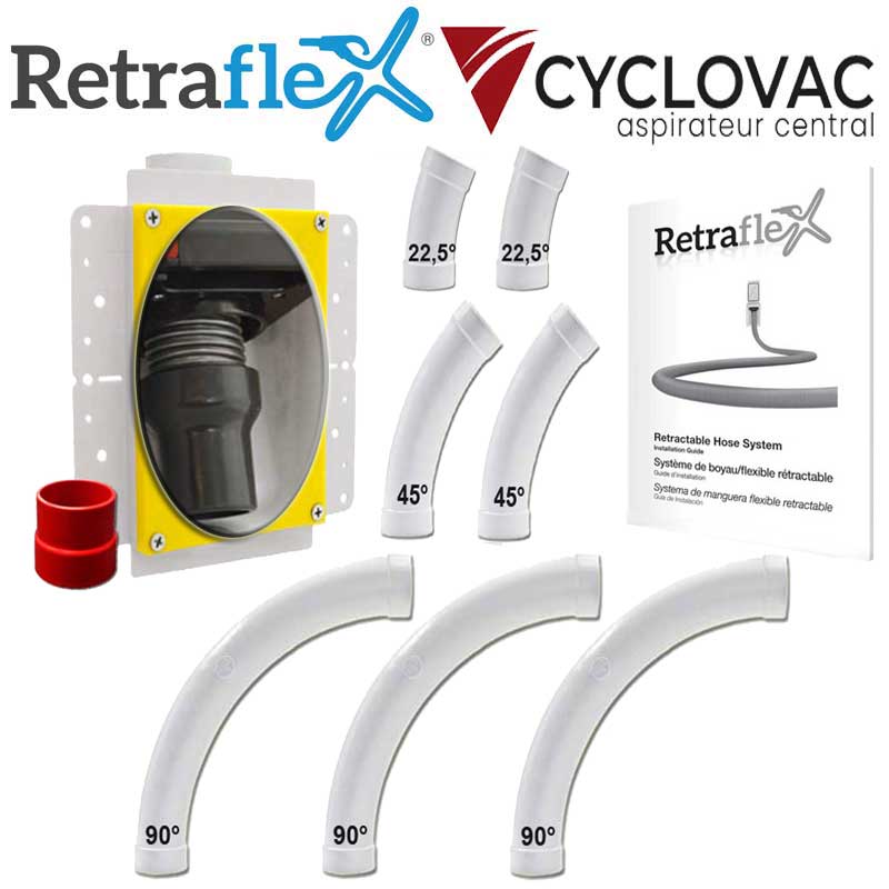 Kit 1 prise RETRAFLEX blanche nouvelle génération, 20% plus petit que le premier modèle - longueur de tuyaux 15m_1