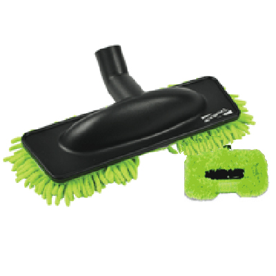 Brosse rasta mop microfibre - spéciale parquet - vert