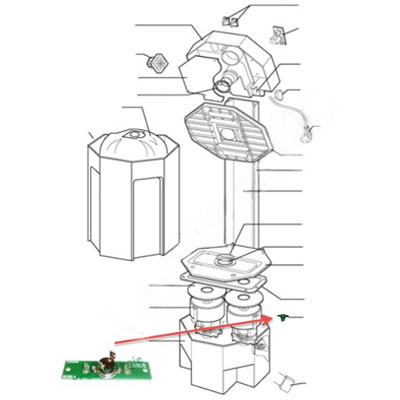 Thermostat de sécurité et raccordement 2ème moteur Boosty, ALDES 11070244_1