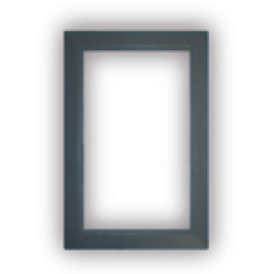 Encadrement pour Prise murale porte ronde rectangulaire - gris foncé
