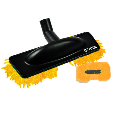 Brosse rasta mop microfibre - spéciale parquet - orange