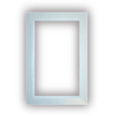 Encadrement pour Prise murale porte ronde rectangulaire - blanc