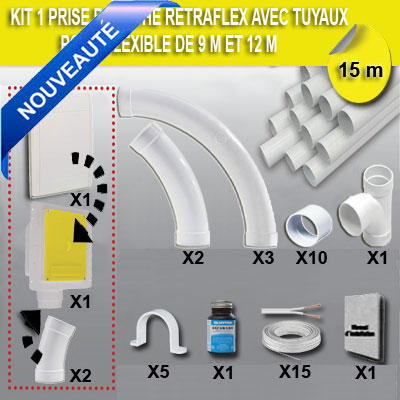 Aspiration centralisée Aspi-pro 400 garantie 5 ans + Set 12 m RETRAFLEX + 7 accessoires + kit 1 prise RETRAFLEX nouvelle génération, 20% plus petit que le premier modèle! (rayon d'action 120 m2)_3