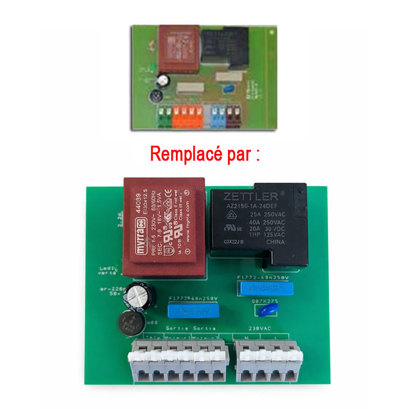 Carte électronique pour centrales d'aspiration VCI CB1, CB2, CB3 et CB4