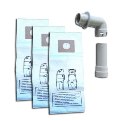 Kit d'accroche + 3 sacs pour centrales d'aspiration Aldes C.AXPIR DIGITAL et C.AXPIR DYNAMIC, Aldes 11071170