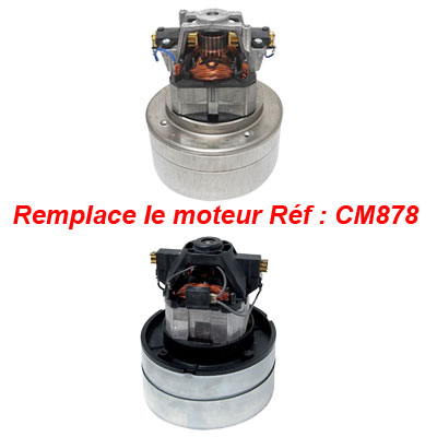 Moteur pour centrales d'aspiration AERTECNICA PX80, PX85, P80, C80, M03/1 TF, SC20FC, SX20FC, SM20FD, SX20FD et SB20FE, remplace AERTECNICA CM878