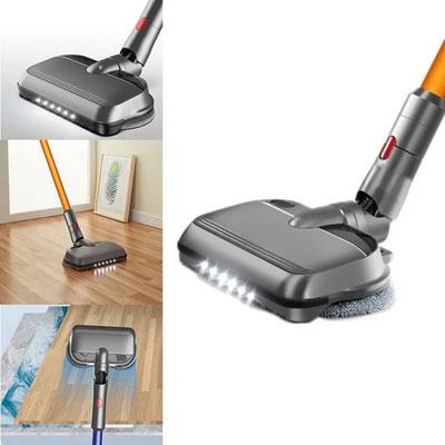Brosse vadrouille électrique pour aspirateur sans fil compatible Dyson V7, V8, V10, V11, lumière LED, réservoir d'eau, tête de brosse_7