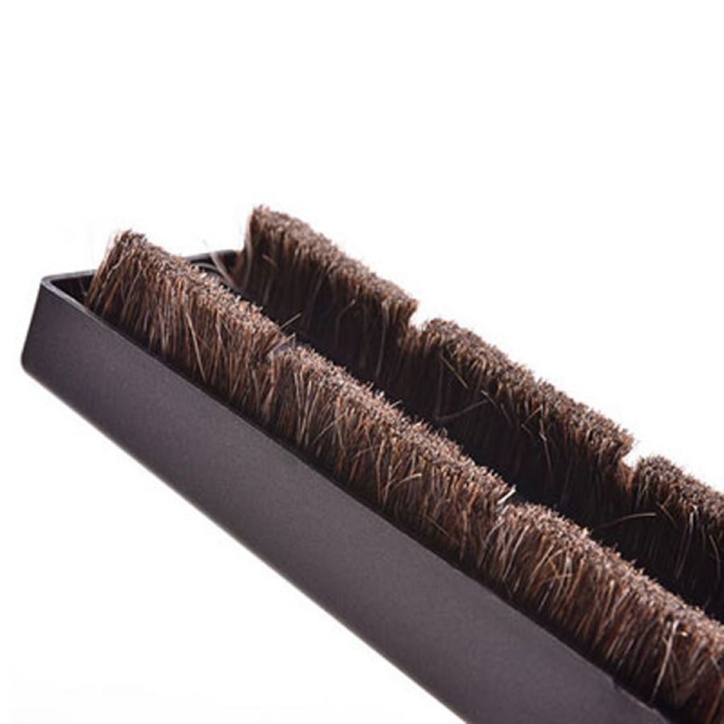 Brosse parquet et sols durs en crin naturel à roulettes 300 mm_8